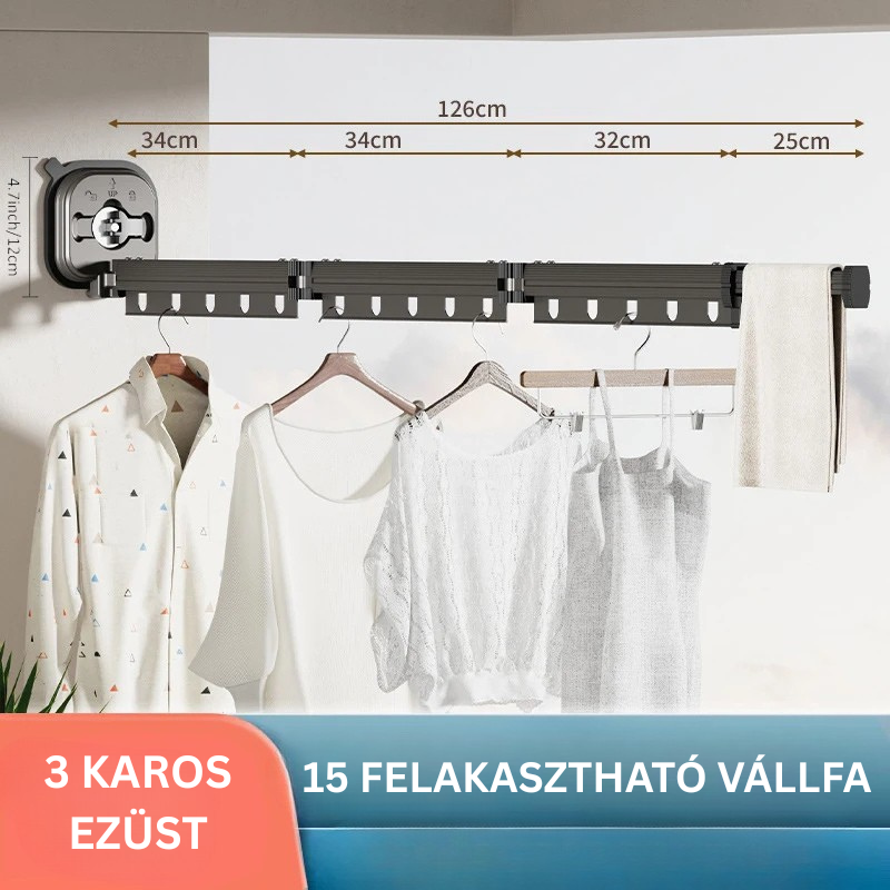 Kihúzható ruhaszárító állvány