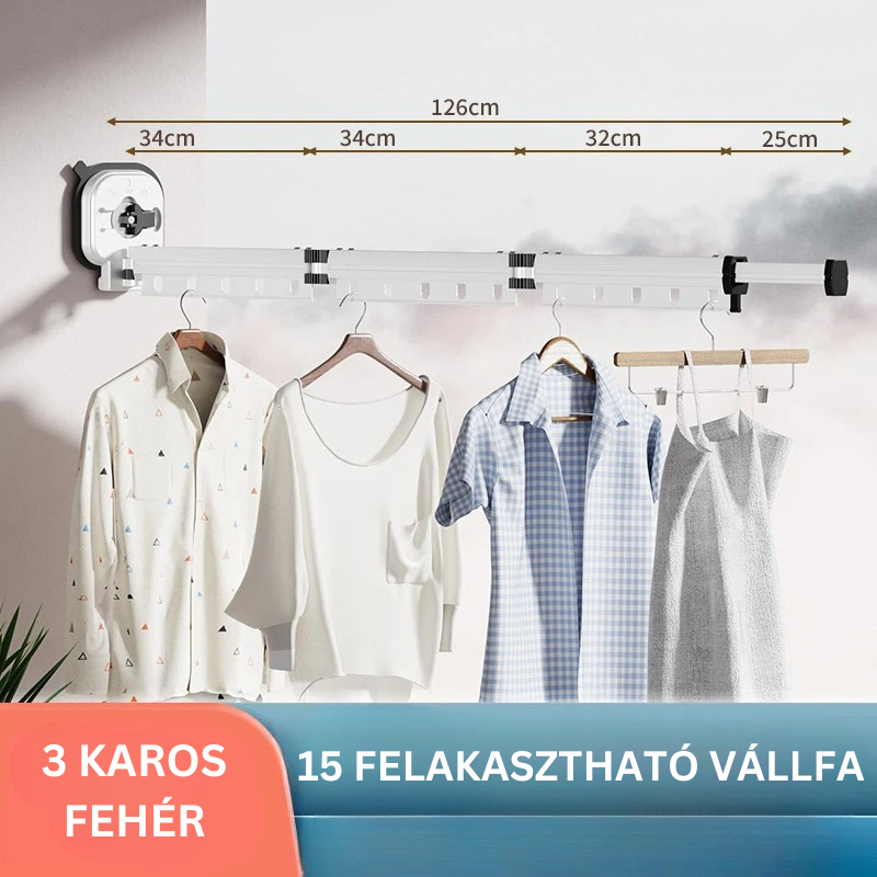 Kihúzható ruhaszárító állvány