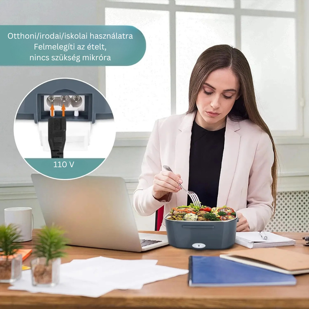 Elektromos ételmelegítő INGYEN táskával – 1,5L, 60W