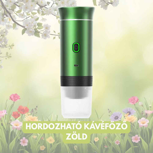 Hordozható mini kávéfőző - Új, digitális modell! 30 000 Ft felett ingyenes szállítás!